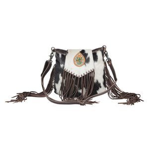 Western Leather Shoulder Bag, Upcycled Boho Crossbody Bag With :v